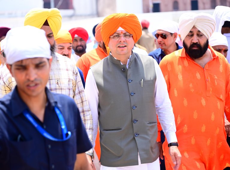 CM Dhami at the Golden Temple