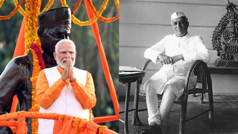 pm narendra modi pandit nehru record