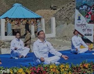 CM Dhami on International Yoga Day 2024