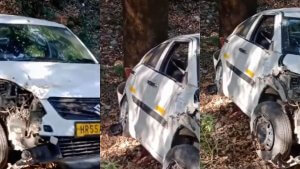 mussoorie road accident: गहरी खाई में गिरी कार, 5 घायल