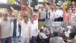 roorkee Chief Municipal Officer congress protest