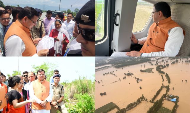 CM Dhami Visited Disaster Affected Area