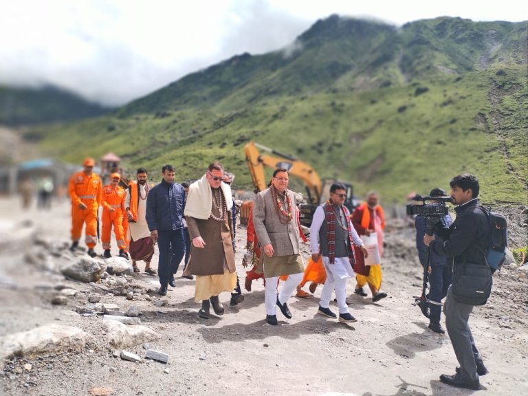 CM Pushkar Singh Dhami Reached Kedarnath Dham