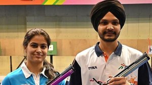 Manu Bhaker Sarabjot Singh paris olympics 2024 Bronze medal