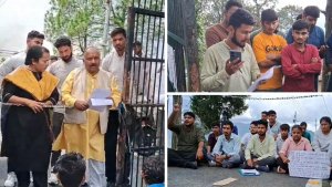 Hemvati Nandan Bahuguna Garhwal University HNBGU Srinagar students hunger strike