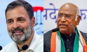 Rahul Gandhi and Mallikarjun Kharge