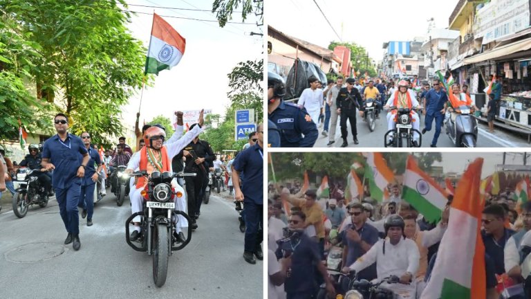 cm dhami tiranga rally roorkee