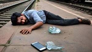 haldwani news youth fallen from train during making reels