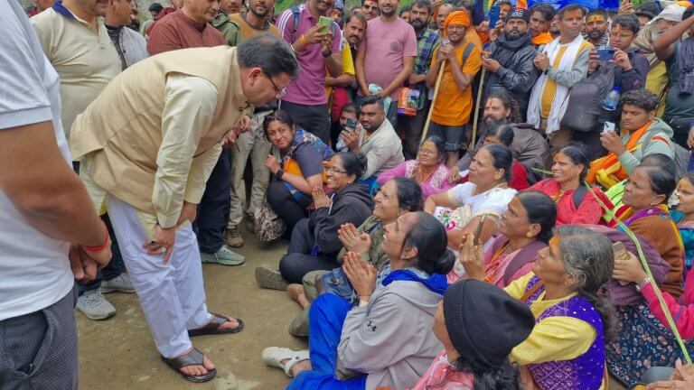 uttarakhand heavy rain | cm dhami inspection kedar ghati |