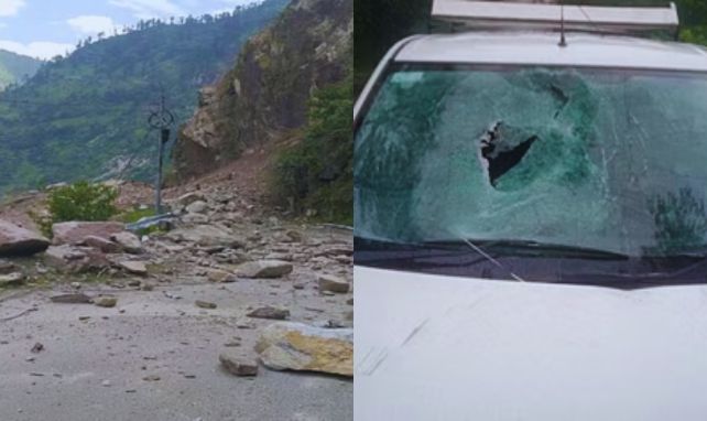 Big Boulders Stones Fell On Cars