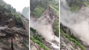 Pithoragarh Landslide: पहाड़ टूटने का ऐसा वीडियो आपने पहले नहीं देखा होगा