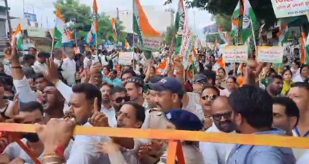 congress protest in haldwani | congress rally in haldwani |