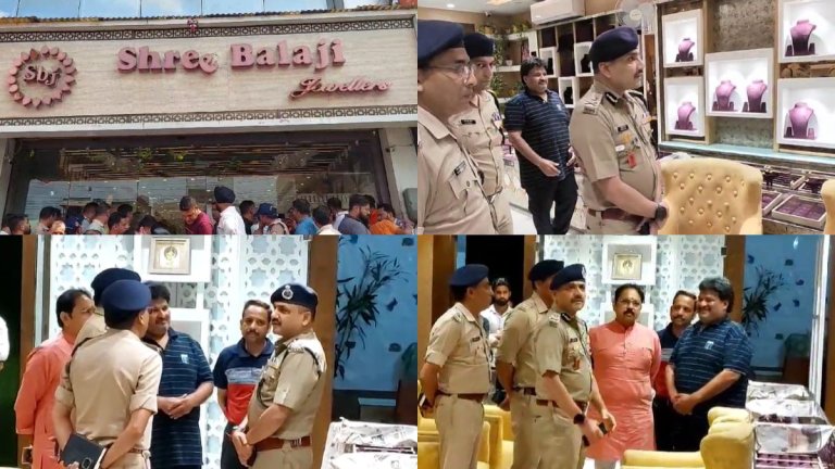 dgp abhinav kumar reached shree balaji jewellers haridwar