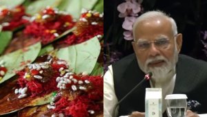 pm modi singapur visit banarasi paan