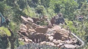 landslide in thal town | landslide in uttarakhand |