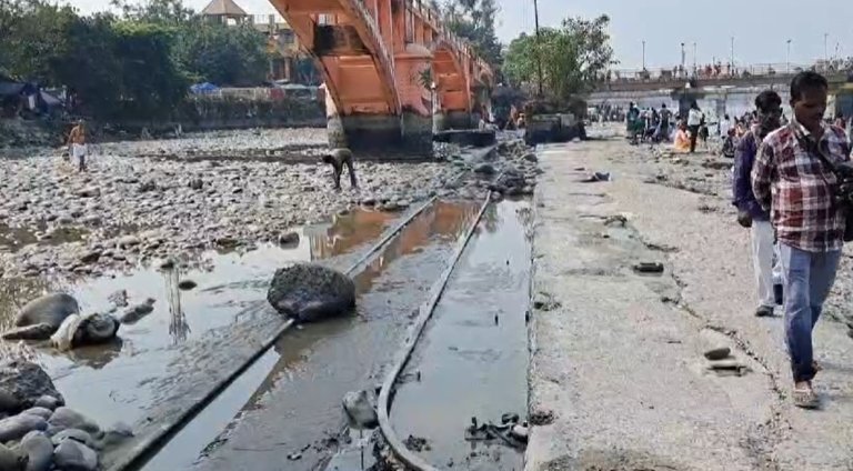 Railway Line Under Ganga In Haridwar