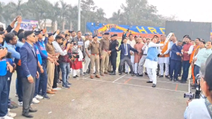 cm pushkar singh dhami | haridwar bhalla college stadium |